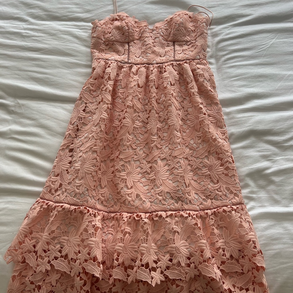 Club Monaco Pink Lace Midi Dress